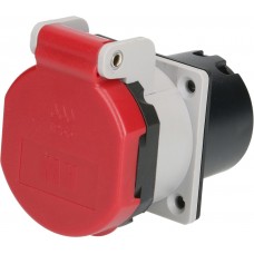 EB-Steckdose Typ 25 16A 440V schlagfest IP55 grau/rot