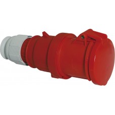 Kupplung CEE Bals 5P 63A 400V 6h rot IP44 vernickelt SK, TE-Plus