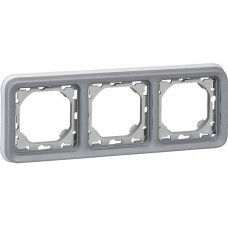 UP-Montageplatte Legrand PLEXO 1x3 grau