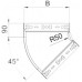 Bogen 45° Bettermann RBM 110×400mm bandverzinkt