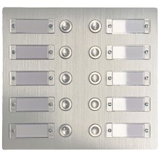 Sonnerie-Tasterplatte ESA 2 Reihen 5 Drücker in der Mitte 210×190mm