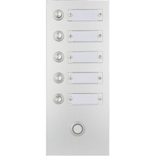 Sonnerie-Tasterplatte ESA 1 Reihe 5 Drücker daneben mit Taster 105×260mm