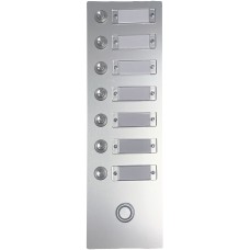 Sonnerie-Tasterplatte ESA 1 Reihe 7 Drücker daneben mit Taster 105×330mm
