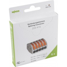 Steckklemme WAGO 222-415 5L 0.08-4mm² grau - Blister 5 Stück