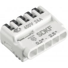 Verbindungsklemme Max Hauri SDKF 450V 24A 5-polig 0,2-2,5mm² - 50 Stück
