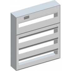 AP Verteiler Hager ABT 506×611mm 4-reihig hellgrau AP Verteiler Hager ABT 506×611mm 4-reihig hellgrau