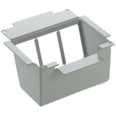 Einbausatz zu WAK 150×150mm leuchtgrau leer Bodenhöhe 75-140mm
