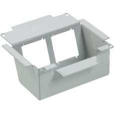 Einbausatz zu WAK 150x150mm lichtgrau leer Bodenhöhe 75-140mm