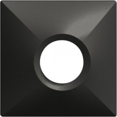 Fronthaube eckig EDIZIOdue schwarz für Bewegungsmelder PIRI 360°