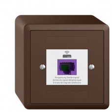 AP-Rückführungsdose EDIZIOdue 1×RJ45 VoIP 8P UTP coffee