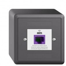 AP-Rückführungsdose EDIZIOdue 1×RJ45 VoIP 8P UTP dunkelgrau