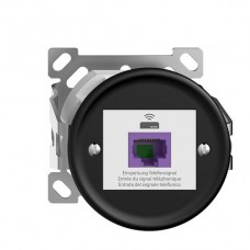 AP-Rückführungsdose STANDARDdue 1×RJ45 VoIP 8P UTP ohne Kappe schwarz