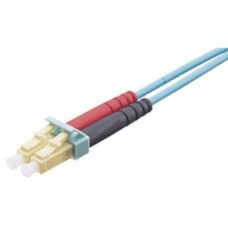 Glasfaser-Patchkabel LC duplex G50/125µm OM3 türkis 5m