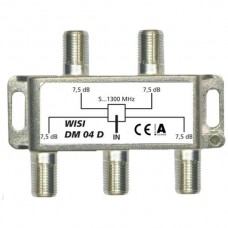 F-Verteiler WISI DM04D 4-fach 7,5dB 5-1300MHz