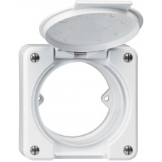 Oberteil Hager robusto weiss mit Klappdeckel 2-Punkt mit Adapterring Oberteil Hager robusto weiss mit Klappdeckel 2-Punkt mit Adapterring