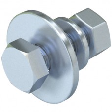 Sechskantschraube BETTERMANN Mutter & Scheibe M12×40, St, F - Pack à 10 Stück