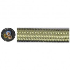 Textilkabel Roesch rund 3×0,75mm² LNPE grün - Preis pro Meter