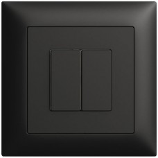 UP-Abdeckset zu Druckschalter 2K/2T EDIZIOdue Wiser schwarz FMI UP-Abdeckset zu Druckschalter 2K/2T EDIZIOdue Wiser schwarz FMI