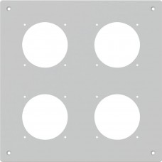UP-Montageplatte Hager robusto 2x2 Aluminium grau UP-Montageplatte Hager robusto 2x2 Aluminium grau