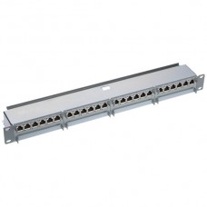 Rangierfeld 19" HD 1HE Kat.6A 24×RJ45s 43.3×482.6×75.5mm grau