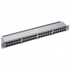 Rangierfeld 19" HD 1HE Kat.6A 48×RJ45u 43.3×482.6×75.5mm grau