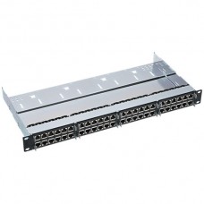 Rangierfeld 19" HD 1HE Kat.6A mit 48×RJ45s 43.2×482.6×225mm schwarz
