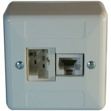 AP-Dose 1xT+T,1xRJ45/u 4P weiss ITplus Standard 60x60 ITM AP-Dose 1xT+T,1xRJ45/u 4P weiss ITplus Standard 60x60 ITM