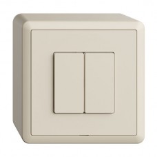 AP-Druckschalter 2K/2T EDIZIOdue Wiser crema FX