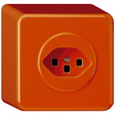 AP-Steckdose Hager basico T23 orange mit Steckklemmen