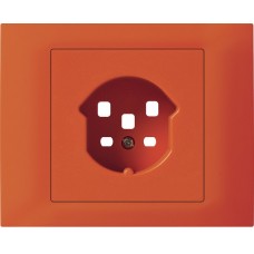 EB-Frontset Hager kallysto für Steckdose G3 1×T25 Abdeckrahmen steckbar orange