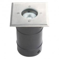 Einbauspot eckig 35W/GU10/230V edelstahl/IP65 /Ø80mm x 150mm