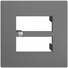 Frontplatte 4xRJ45 EDIZIOdue dunkelgrau R&M swissline