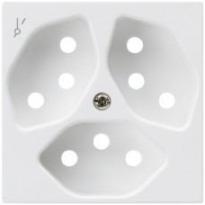 Frontplatte kallysto 3×T13/1 60×60mm weiss mit Kinderschutz