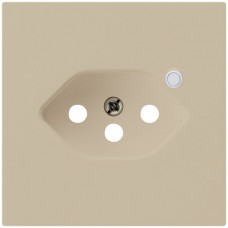 Frontplatte zu Steckdose Hager kallysto, 1×T13, beleuchtet, H, beige