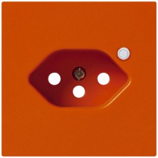 Frontplatte zu Steckdose Hager kallysto, 1×T13, beleuchtet, H, orange