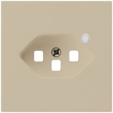 Frontplatte zu Steckdose Hager kallysto, 1×T23, beleuchtet, H, beige