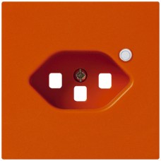 Frontplatte zu Steckdose Hager kallysto, 1×T23, beleuchtet, H, orange