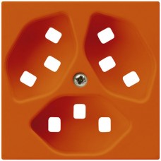Frontplatte zu Steckdose Hager kallysto, 3×T23, H, orange