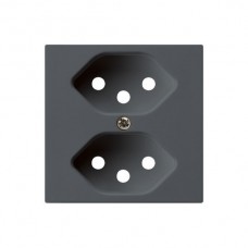 Frontplatte 2xT13/1K anthrazit kallysto 60x60mm Shutter