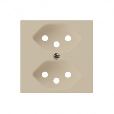 Frontplatte 2xT13/1K beige kallysto 60x60mm Shutter