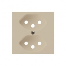 Frontplatte 2xT13/1 beige kallysto 60x60mm