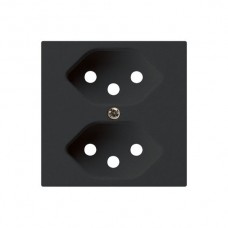 Frontplatte 2xT13K schwarz kallysto 60x60mm Shutter