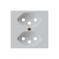 Frontplatte 2xT13 hellgrau kallysto 60x60mm