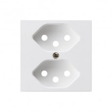 Frontplatte 2xT13 weiss kallysto 60x60mm