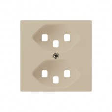 Frontplatte kallysto 2×T23 beige 60×60mm für Steckdose 2×T23