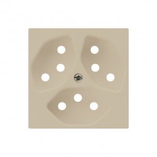 Frontplatte kallysto 3×T13/1 60×60 beige für Steckdose 3×T13/1