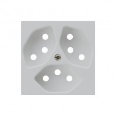Frontplatte kallysto 3×T13/1 60×60 hellgrau für Steckdose 3×T13/1