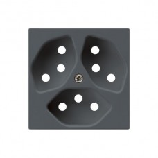 Frontplatte 3xT13 anthrazit kallysto 60x60mm