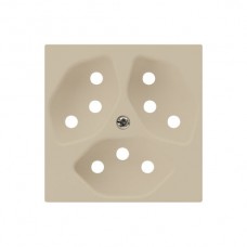 Frontplatte kallysto 3×T13 beige 60×60 60×60mm für Steckdose 3×T13