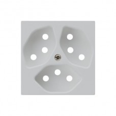 Frontplatte 3xT13 hellgrau kallysto 60x60mm